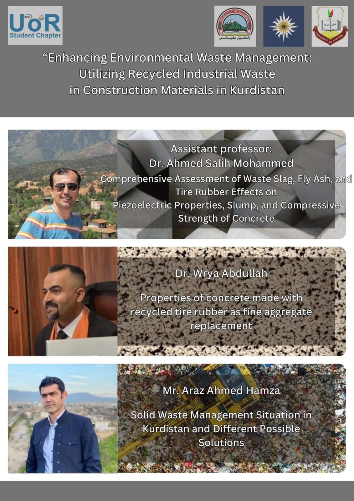 Raparin University Department of Civil Engineering on Thursday 18/4/2024 held a scientific workshop
